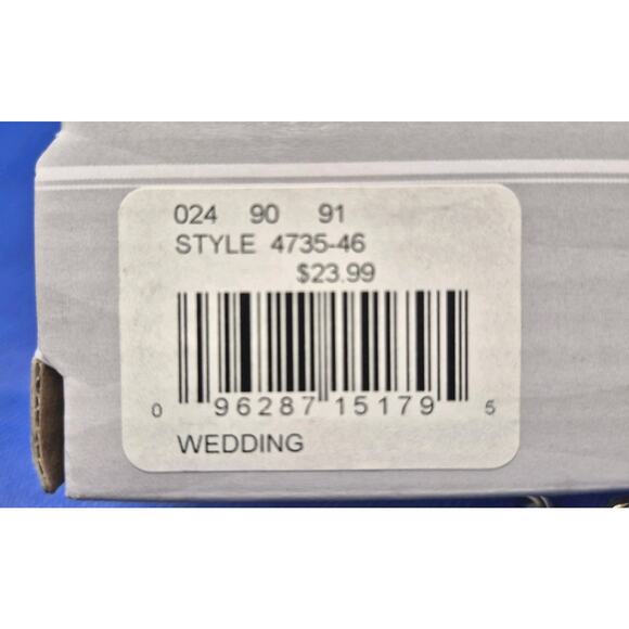 Malden 4x6 Wedding Happily Ever After Photo Frame w/Jewels Silvertone Metal NEW - Picture 5 of 8